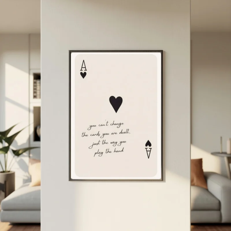 Playing Card Wall Art - Ace Of Hearts Designs For Walls
