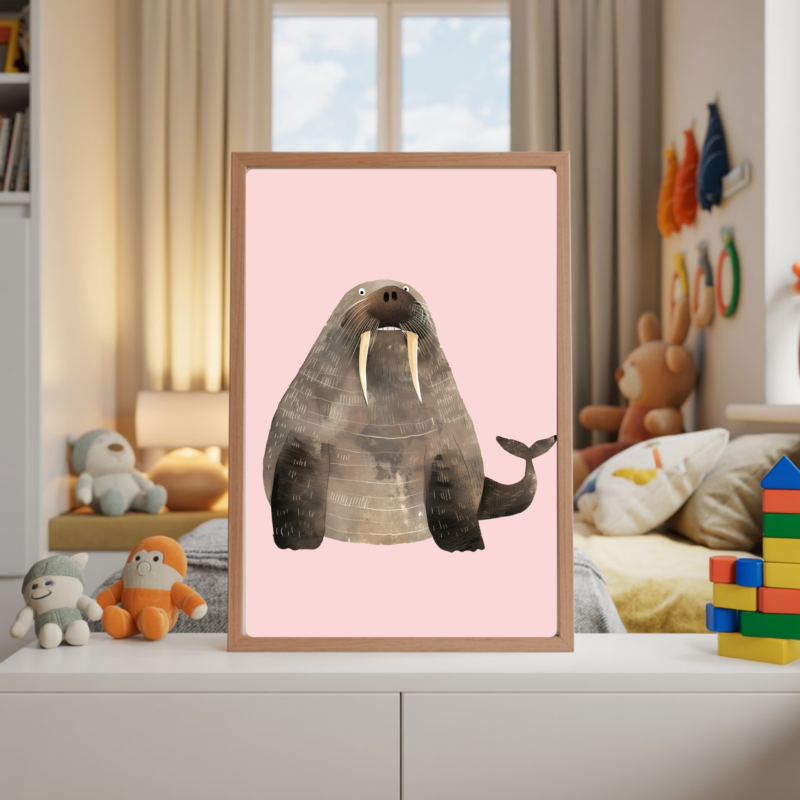 Sea Animal Childrens Wall Art - Girl Sea Life Wall Art Design