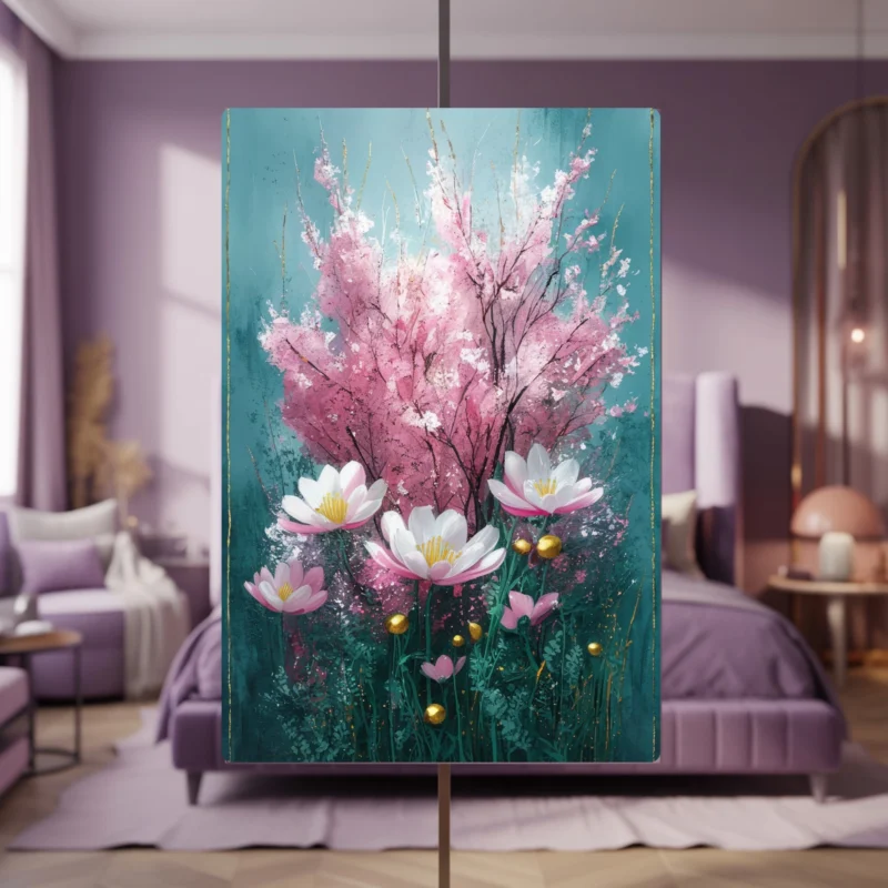 Cherry Blossom Wall Art - A4 Poster Size - Digital Download