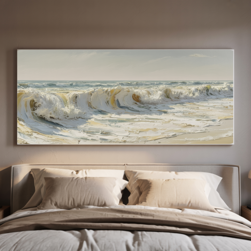 Ocean Wave Oil Print - Landscape 3:1 Ratio Size