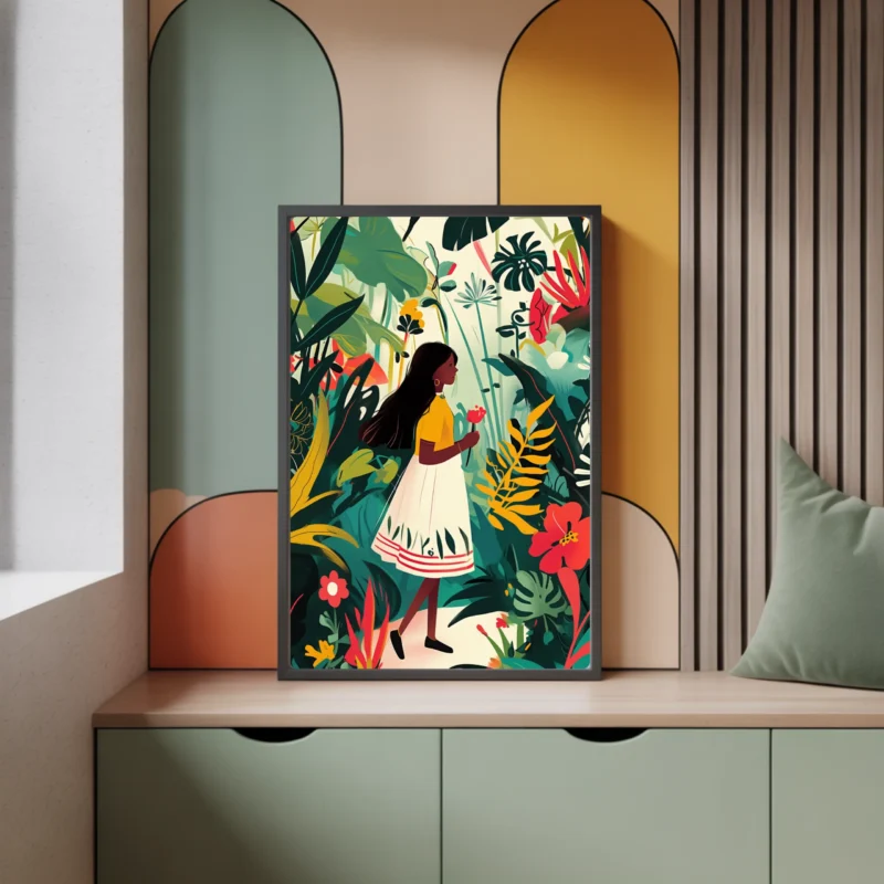 Girl In The Forrest Wall Art | Children's Room Designs