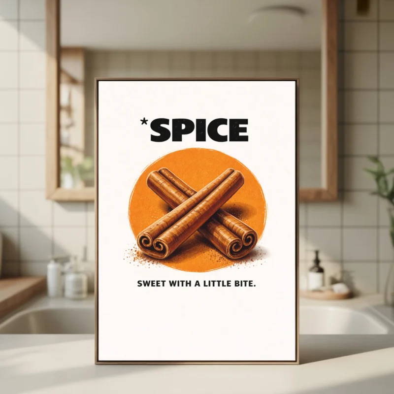 Spice Wall Art For Kitchen – Vintage Herb & Seasoning Poster Set – Modern Retro Food Prints – Digital Download