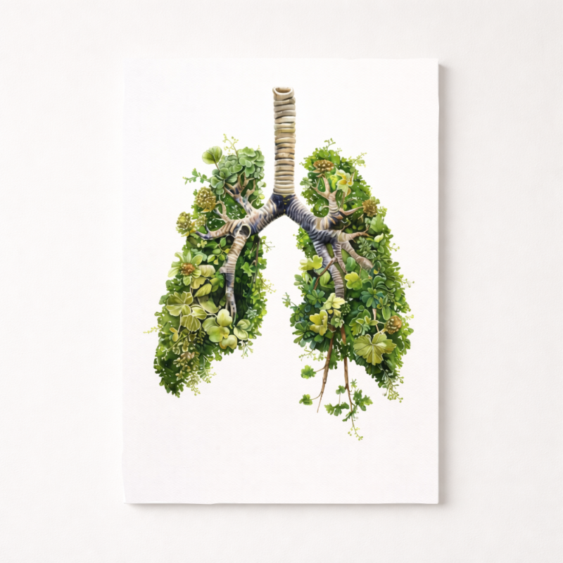 Lungs of Nature Wall Art – Botanical Anatomy Print