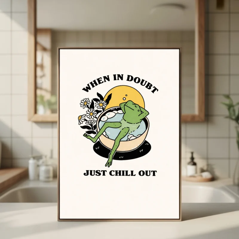 Frog Wall Art | Just Chill Out Printable Decor