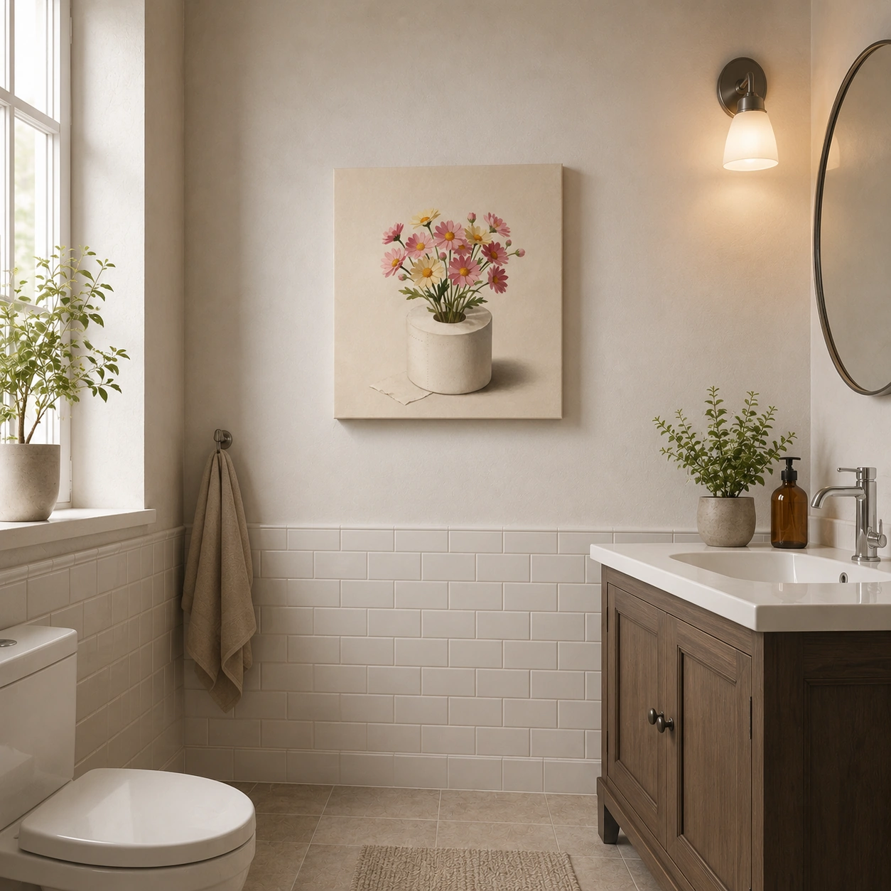 Toilet Paper Flowers Wall Art Print