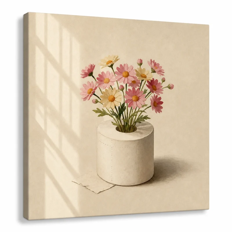Place this design on a square canvas only. white background, slightly angled to see the side of the canvas. Make sure the whole design is showing on the canvas. final image output: 1:1 ratio square