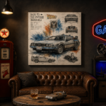 Back To The Future Time Machine Fan Wall Art