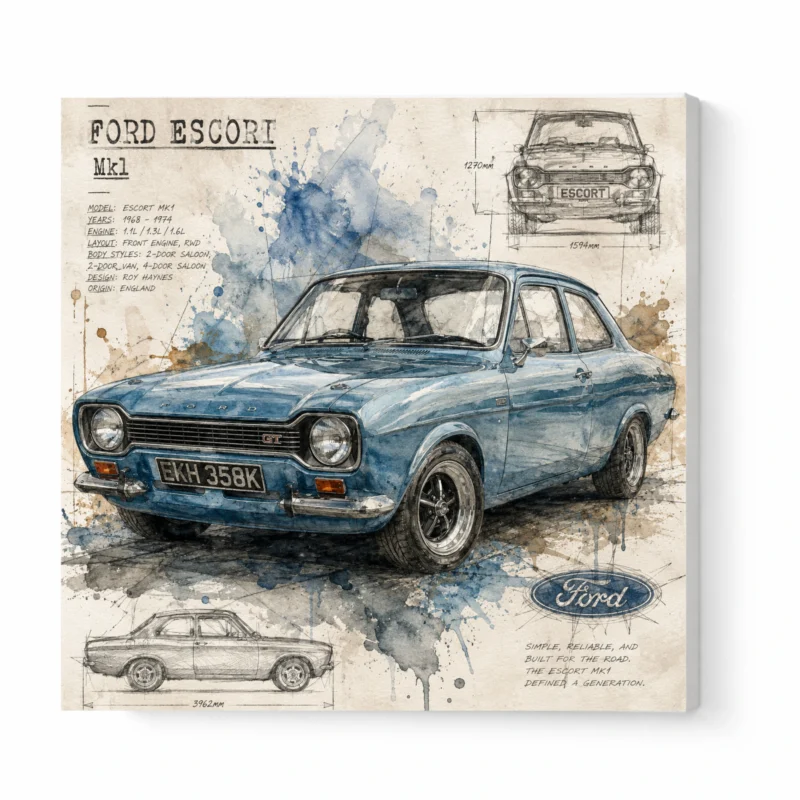 Ford Escort Mk1 Wall Art