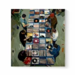 Retro Vinyl Record Store Canvas