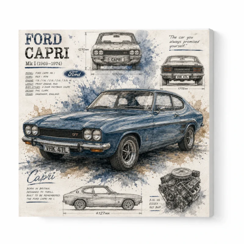 Ford Capri Wall Art