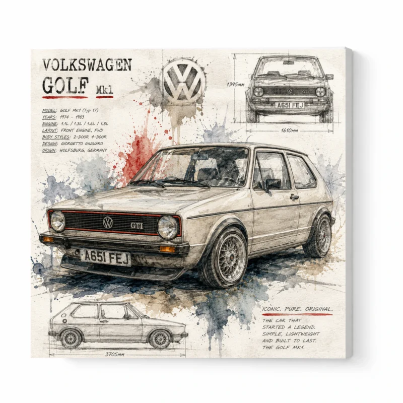 Volkswagen Golf Mk1 wall art