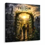 Covid Canvas Wall Art – Inspirational Choice & Courage Statement Canvas Print